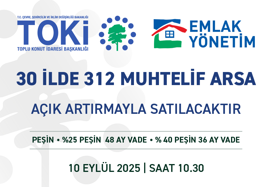 TOKİ 30 İlde 312 Arsa İçin Müzayede Düzenliyor